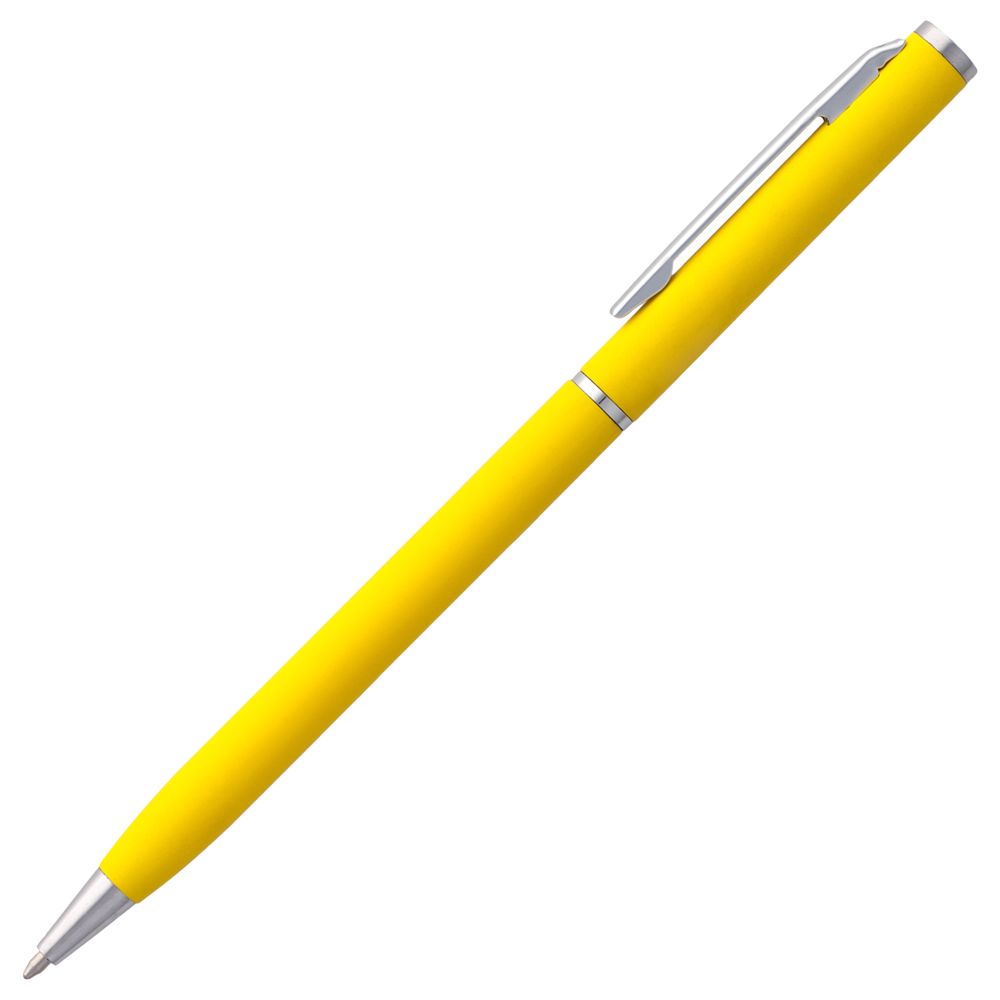 Ежедневник Magnet Chrome с ручкой, серый с желтым на заказ с логотипом компании