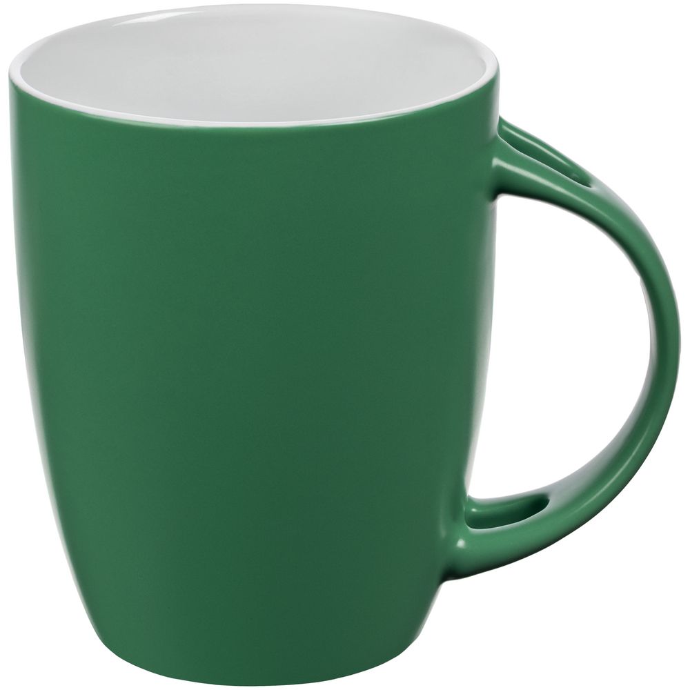 Кружка с ложкой Cheer Up ver.2, зеленая на заказ с логотипом компании