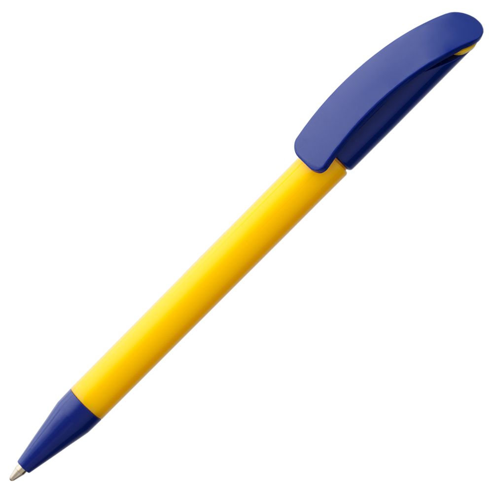 Ручка шариковая Prodir DS3 TPP Special, желтая с синим оптом под нанесение