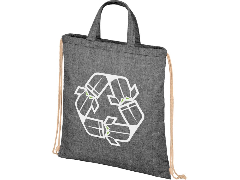 Сумка-рюкзак «Pheebs» из переработанного хлопка, 210 г/м² заказать под нанесение логотипа