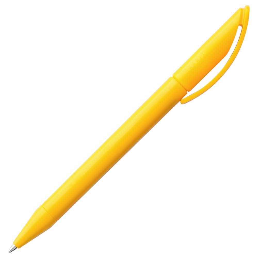 Ручка шариковая Prodir DS3 TPP, желтая на заказ с логотипом компании