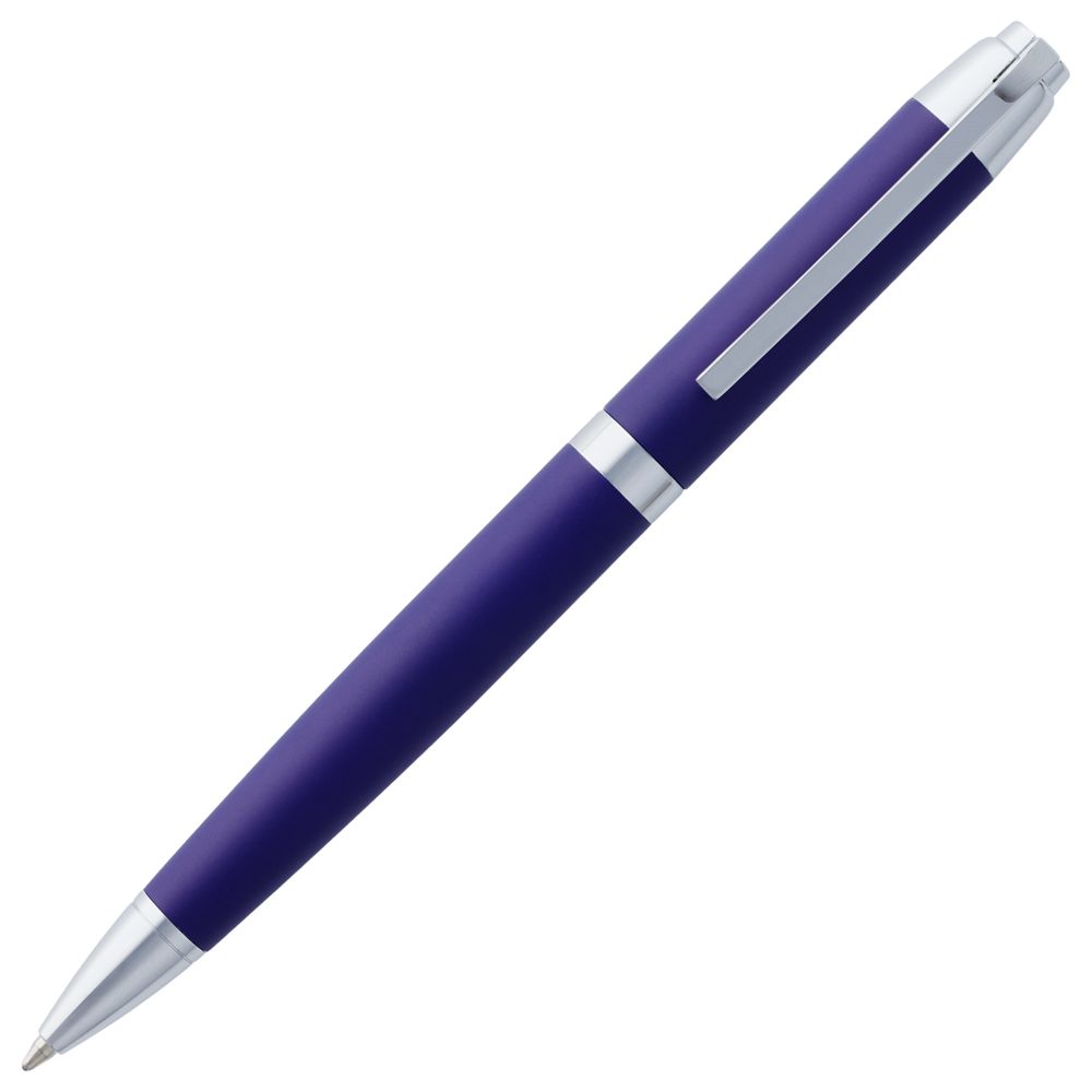 Ручка шариковая Razzo Chrome, синяя на заказ с логотипом компании