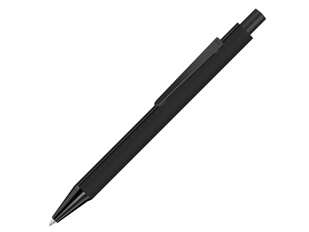 Ручка шариковая металлическая «Pyra M» soft-touch с зеркальной гравировкой и черными деталями заказать в Москве