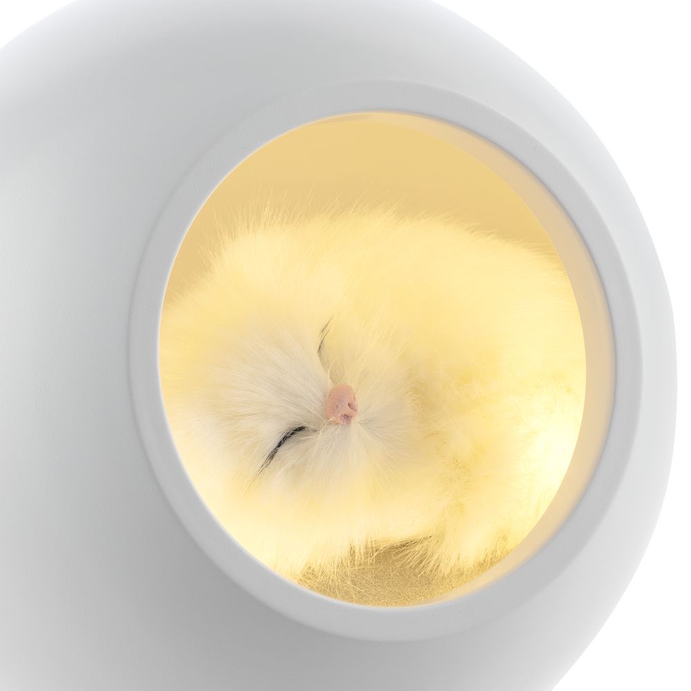 Беспроводная лампа-колонка Right Meow, белая заказать под нанесение логотипа