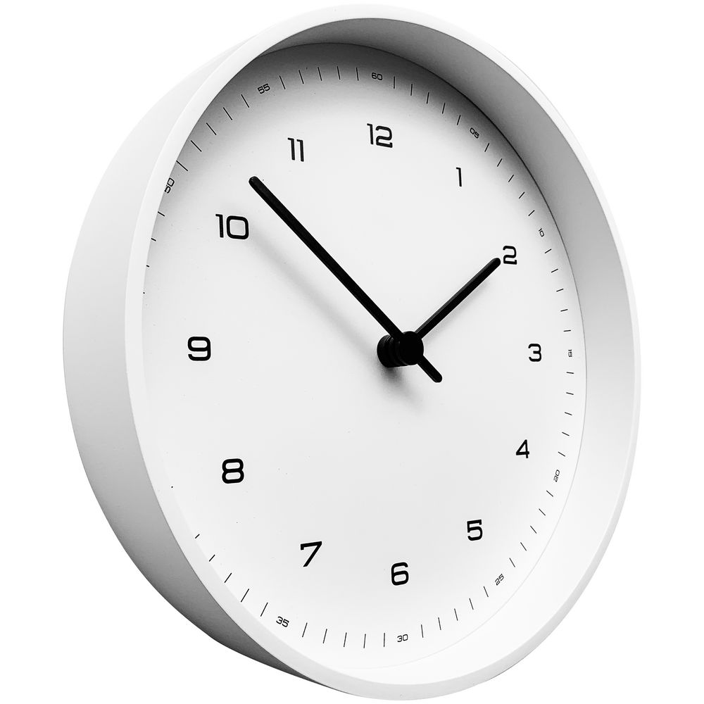 Часы настенные White, белые заказать под нанесение логотипа