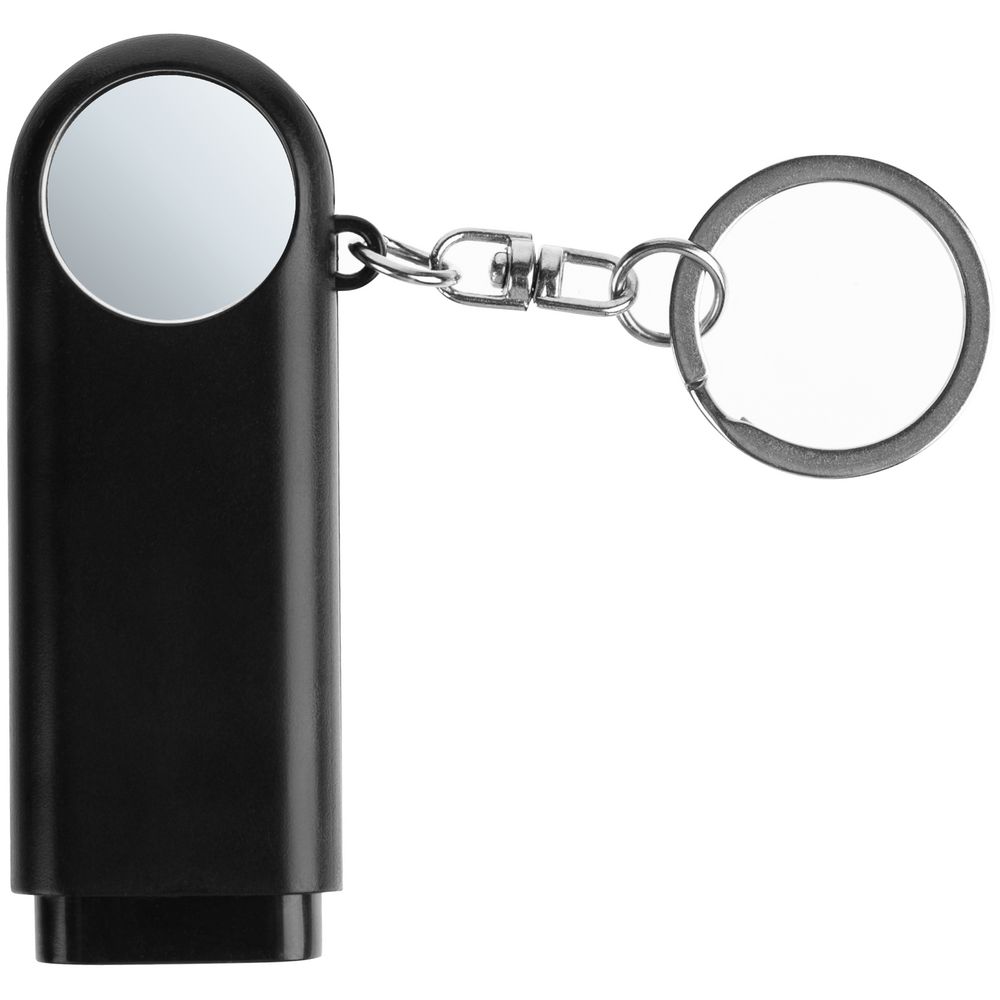Брелок-фонарик Lens Ray, черный заказать под нанесение логотипа