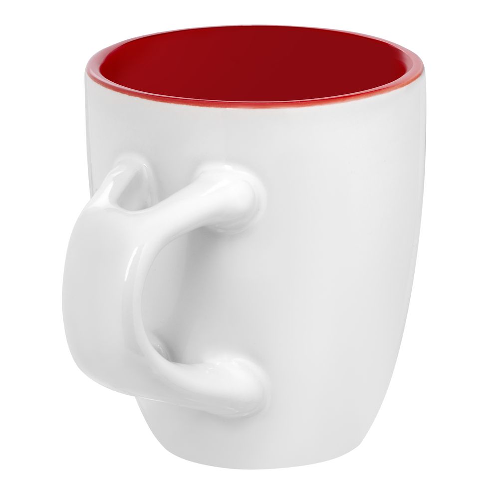 Кофейная кружка Pairy с ложкой, красная на заказ с логотипом компании