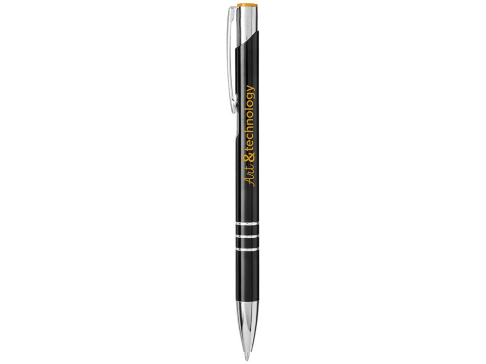Ручка металлическая шариковая «Moneta» с цветной кнопкой заказать под нанесение логотипа