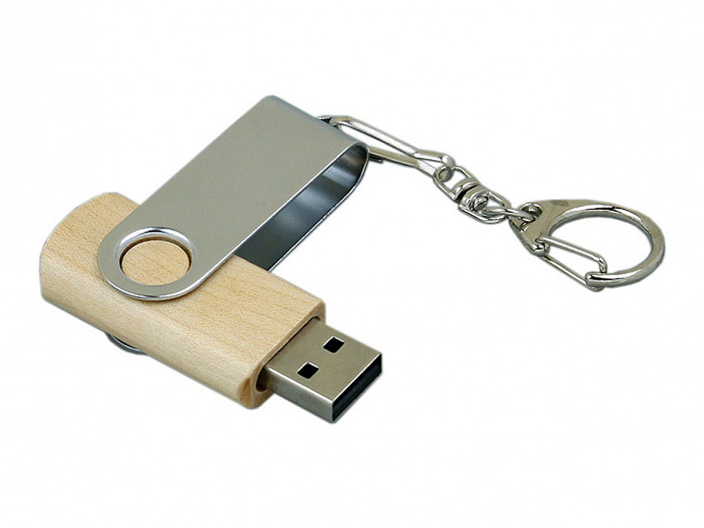 USB 3.0- флешка промо на 128 Гб с поворотным механизмом с нанесением логотипа в Москве