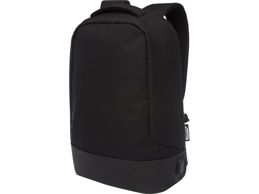 Противокражный рюкзак «Cover» для ноутбука 15’’ из переработанного пластика RPET оптом под нанесение