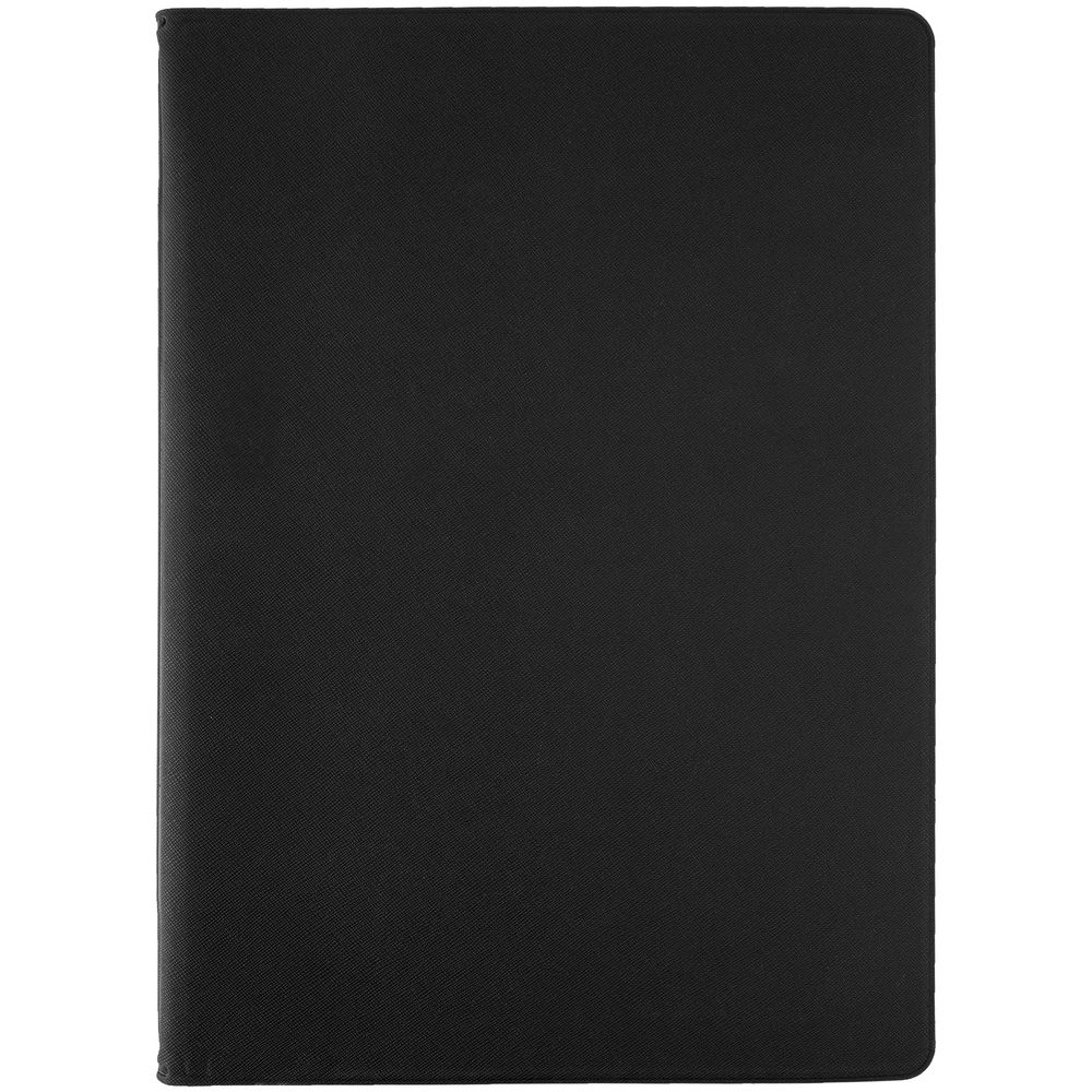 Папка для хранения документов Devon Maxi, черная на заказ с логотипом компании