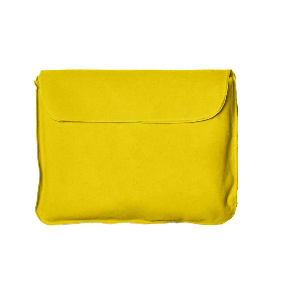 Подушка ROAD  надувная дорожная в футляре; желтый; 43,5х27,5 см; твил; шелкография с нанесением логотипа в Москве