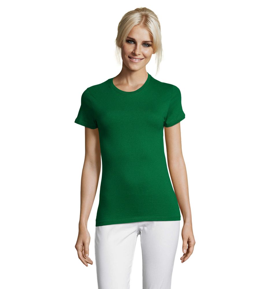 Футболка женская Regent Women ярко-зеленая, размер S на заказ с логотипом компании