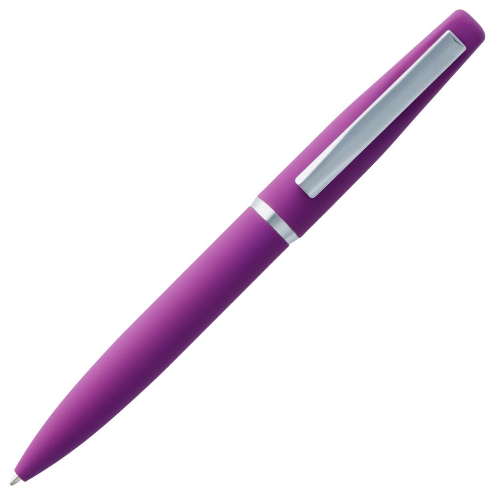 Ручка шариковая Bolt Soft Touch, фиолетовая заказать под нанесение логотипа