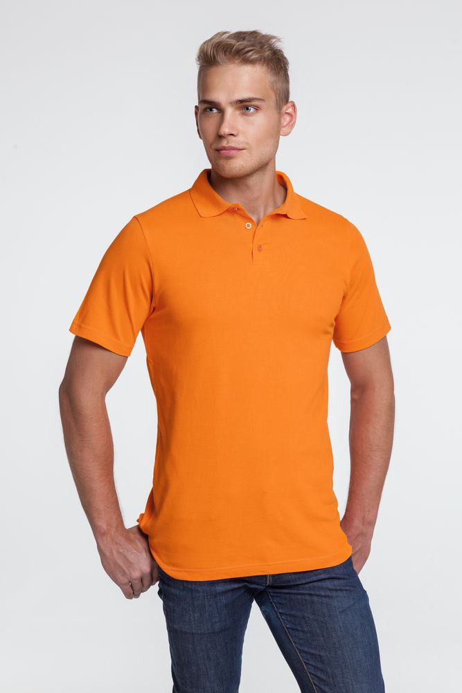Рубашка поло мужская Virma light, оранжевая, размер S оптом под нанесение