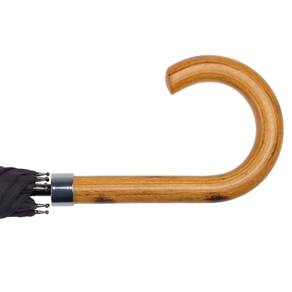 Зонт-трость LockWood ver.2, черный на заказ с логотипом компании