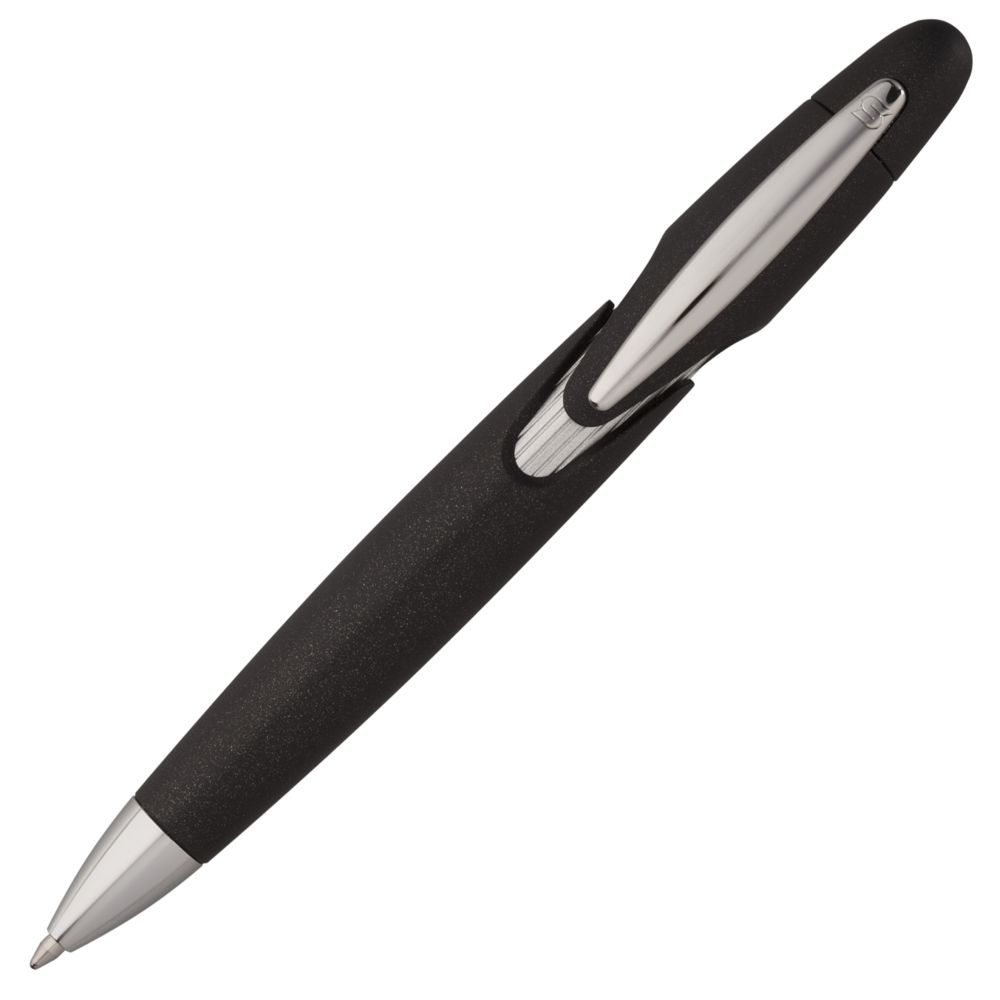 Ручка шариковая Myto, черная с нанесением логотипа в Москве