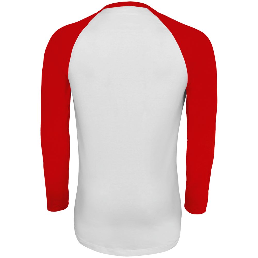 Футболка мужская с длинным рукавом Funky LSL белая с красным, размер S с нанесением логотипа в Москве