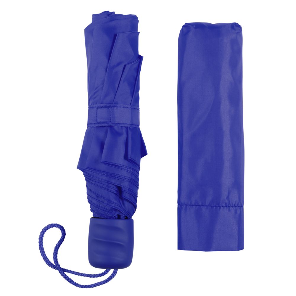 Зонт складной Basic, синий оптом под нанесение