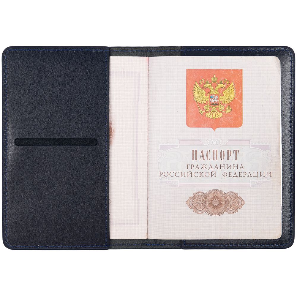 Обложка для паспорта Remini, темно-синяя заказать в Москве