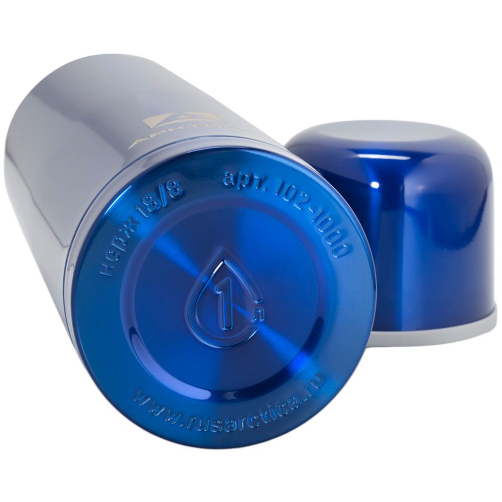 Термос «Арктика Color 1000», синий заказать под нанесение логотипа