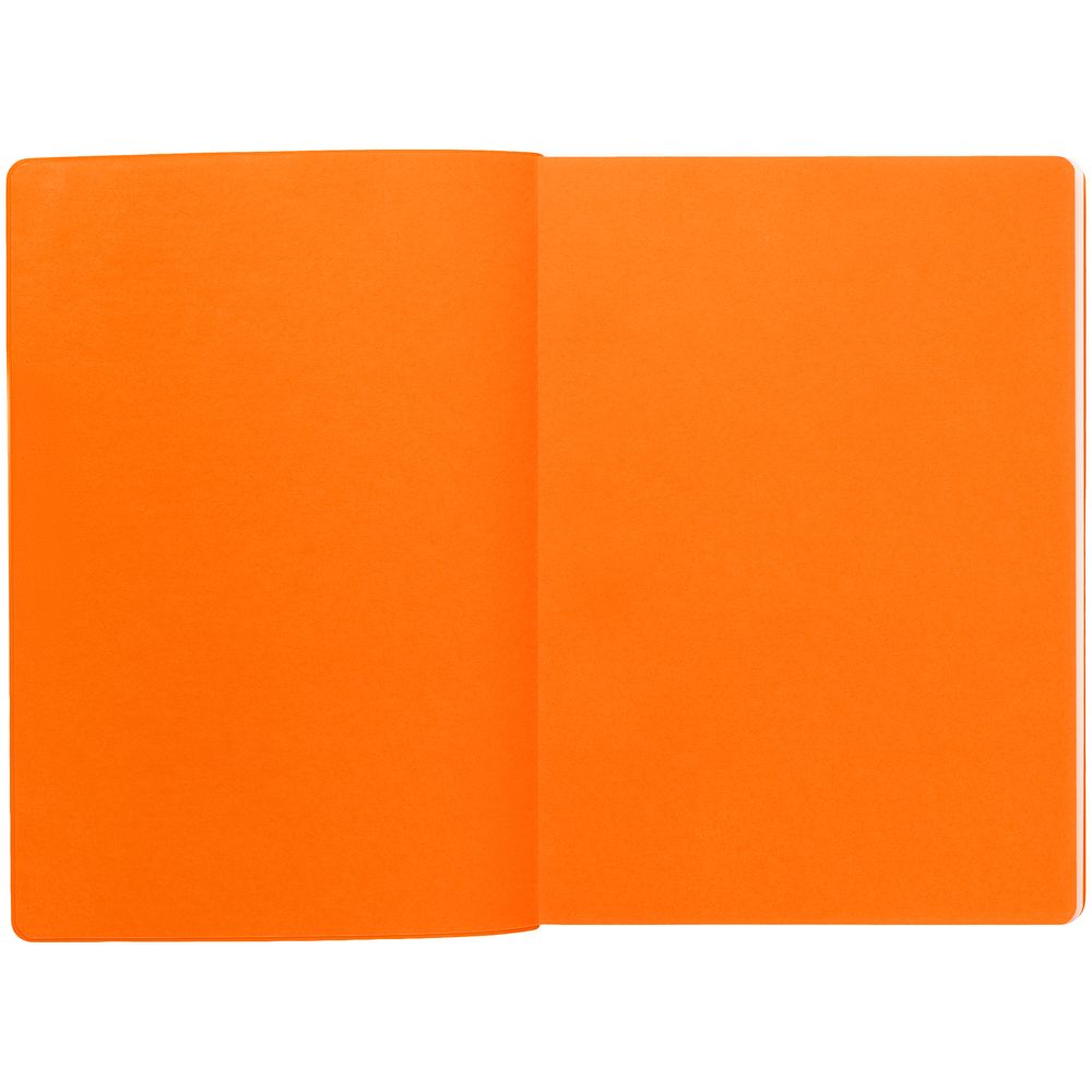 Ежедневник Flexpen Black, недатированный, черный со светло-оранжевым на заказ с логотипом компании