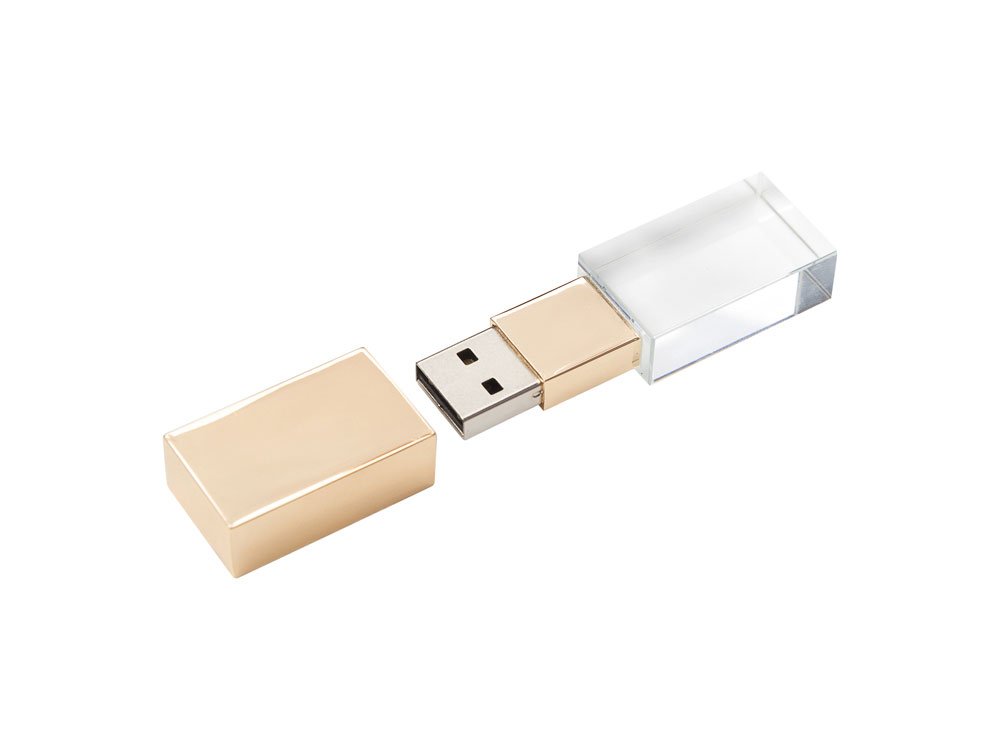 USB 2.0- флешка на 4 Гб кристалл классика заказать под нанесение логотипа