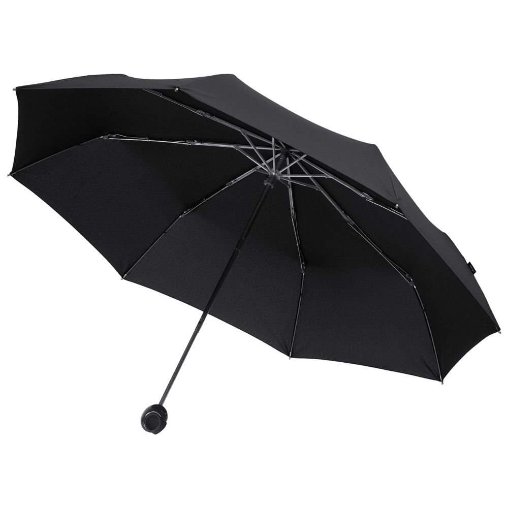 Зонт складной Floyd с кольцом, черный заказать под нанесение логотипа
