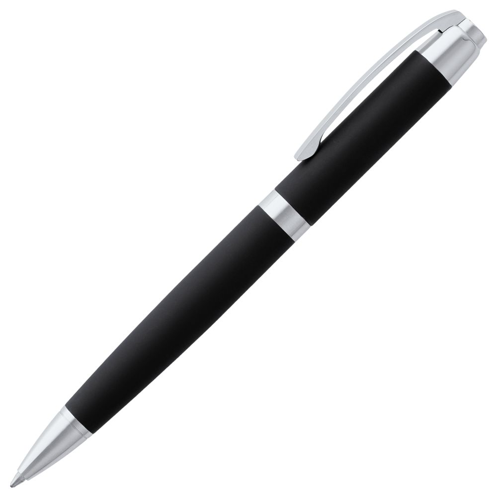 Ручка шариковая Razzo Chrome, черная на заказ с логотипом компании