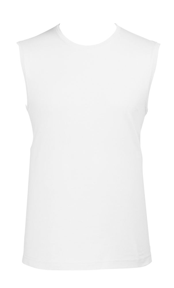 Футболка мужская без рукавов Jazzy 170 белая, размер XL оптом под нанесение