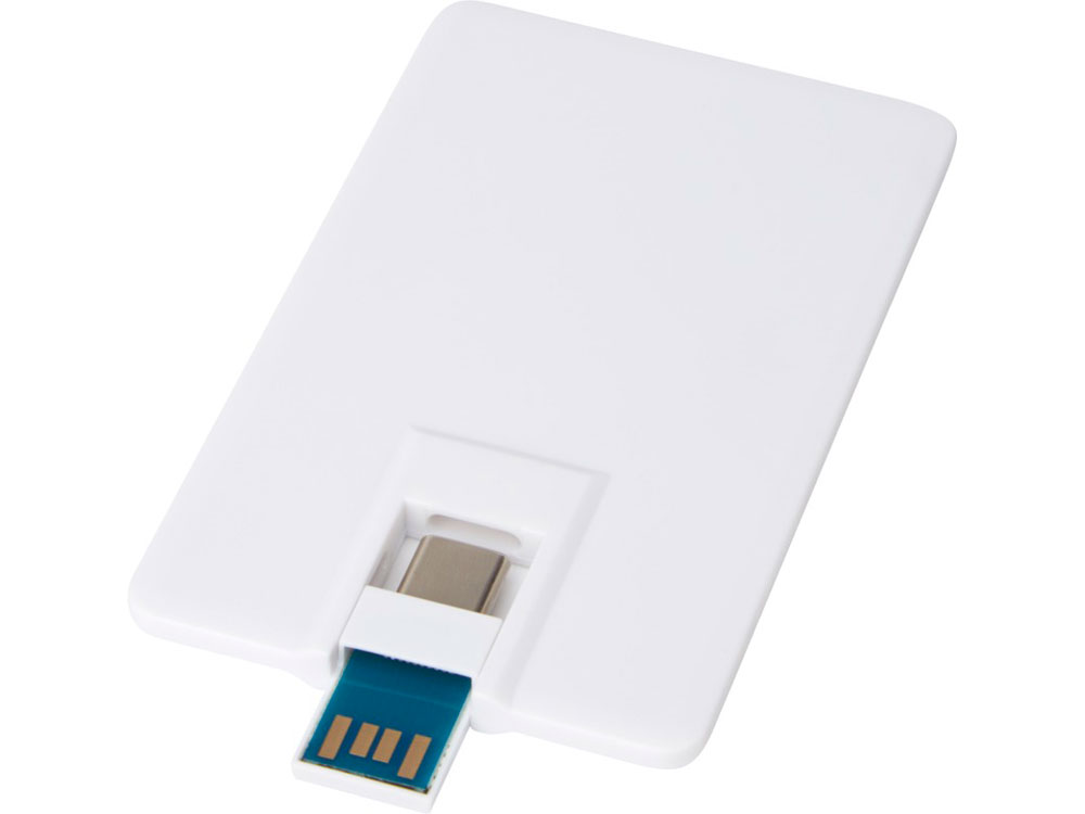 USB 3.0- флешка на 64 Гб Duo Slim с разъемом Type-C оптом под нанесение