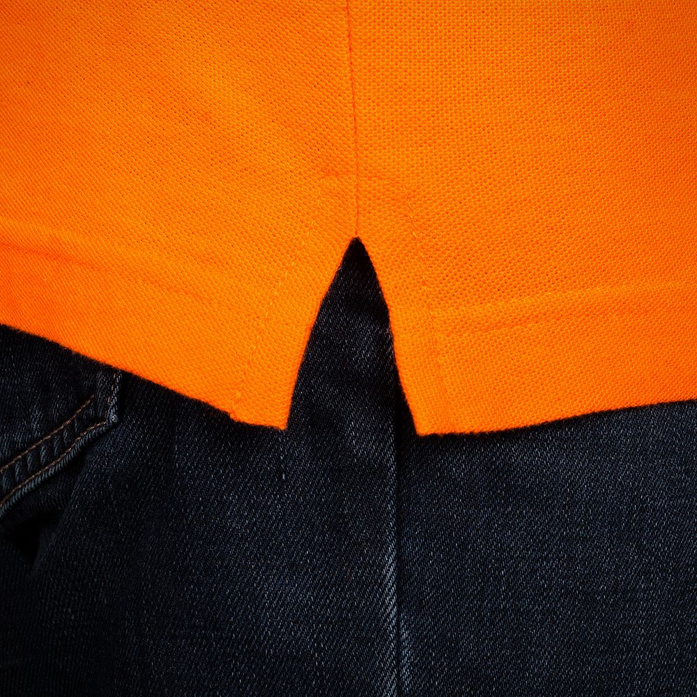 Рубашка поло Virma Stripes, оранжевая, размер S заказать под нанесение логотипа