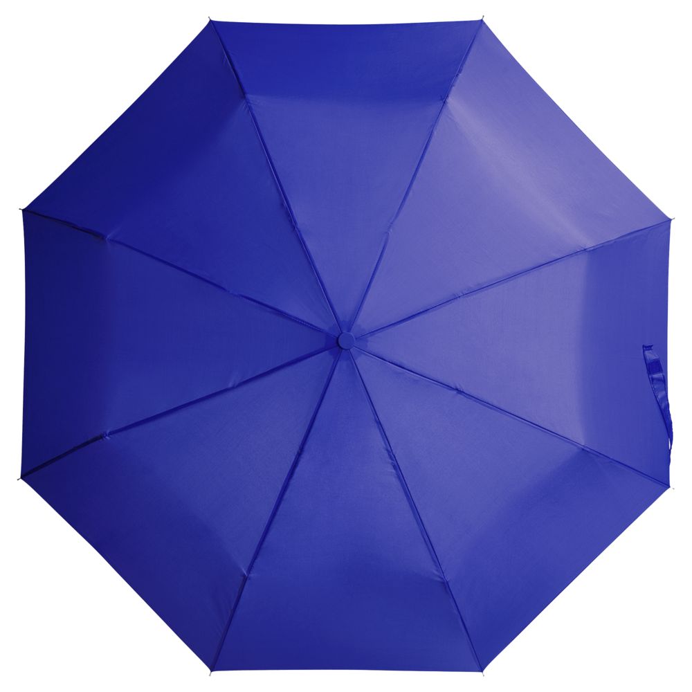 Зонт складной Basic, синий с нанесением логотипа в Москве