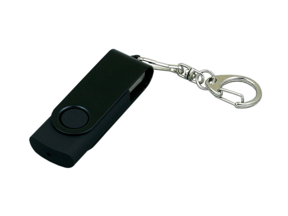 USB 2.0- флешка промо на 8 Гб с поворотным механизмом и однотонным металлическим клипом заказать в Москве