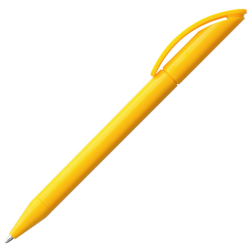 Ручка шариковая Prodir DS3 TPP, желтая с нанесением логотипа в Москве