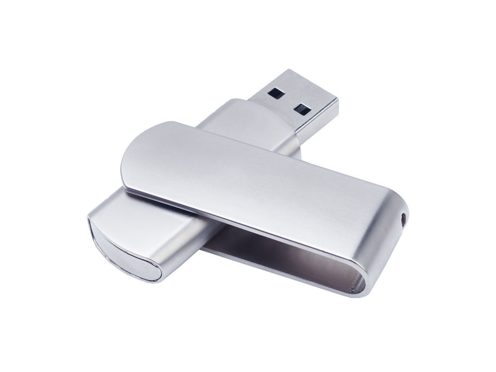 USB 3.0- флешка на 16 Гб глянцевая поворотная оптом под нанесение