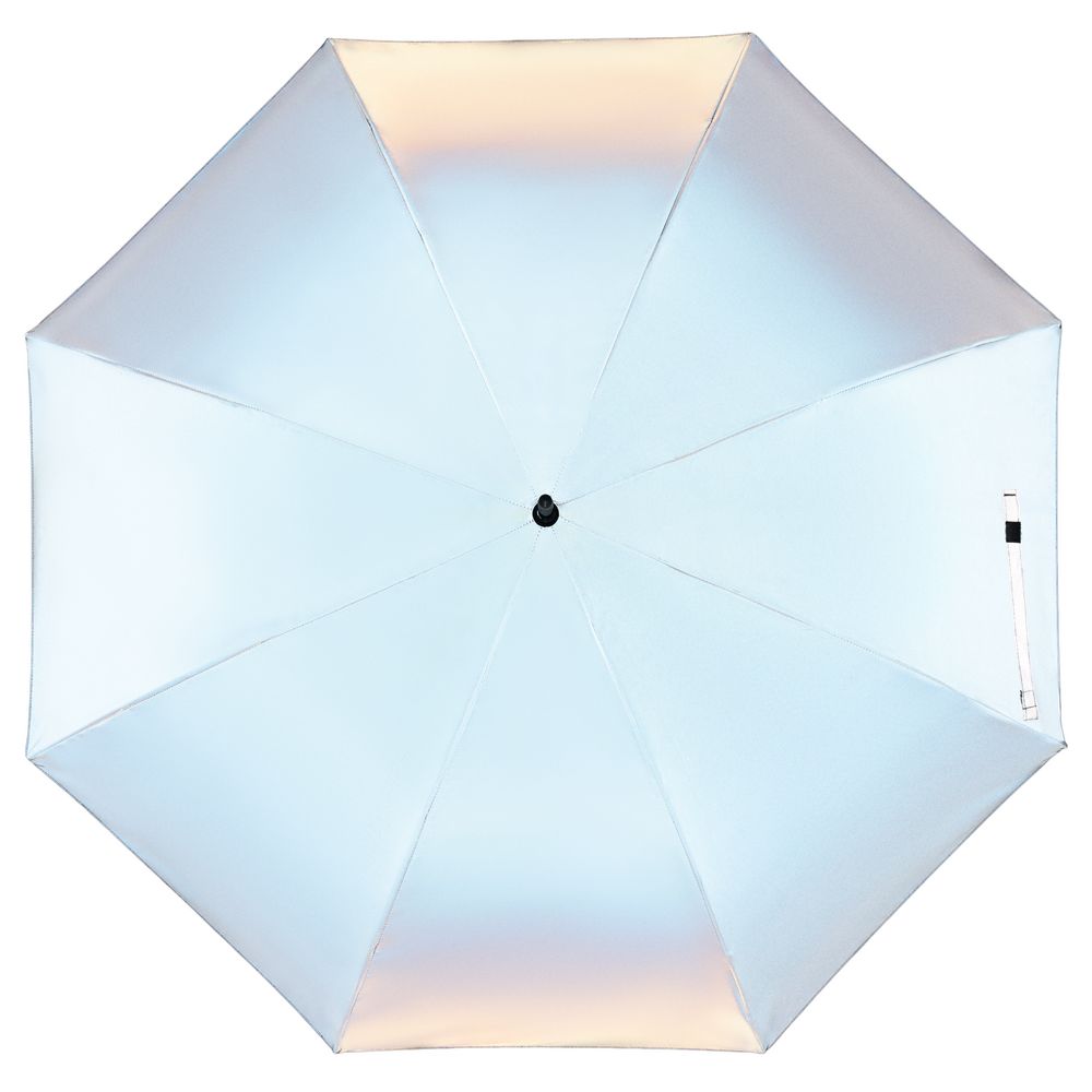Зонт-трость Manifest со светоотражающим куполом, серый оптом под нанесение