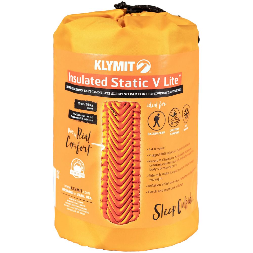 Надувной коврик Insulated Static V Lite, оранжевый с нанесением логотипа в Москве