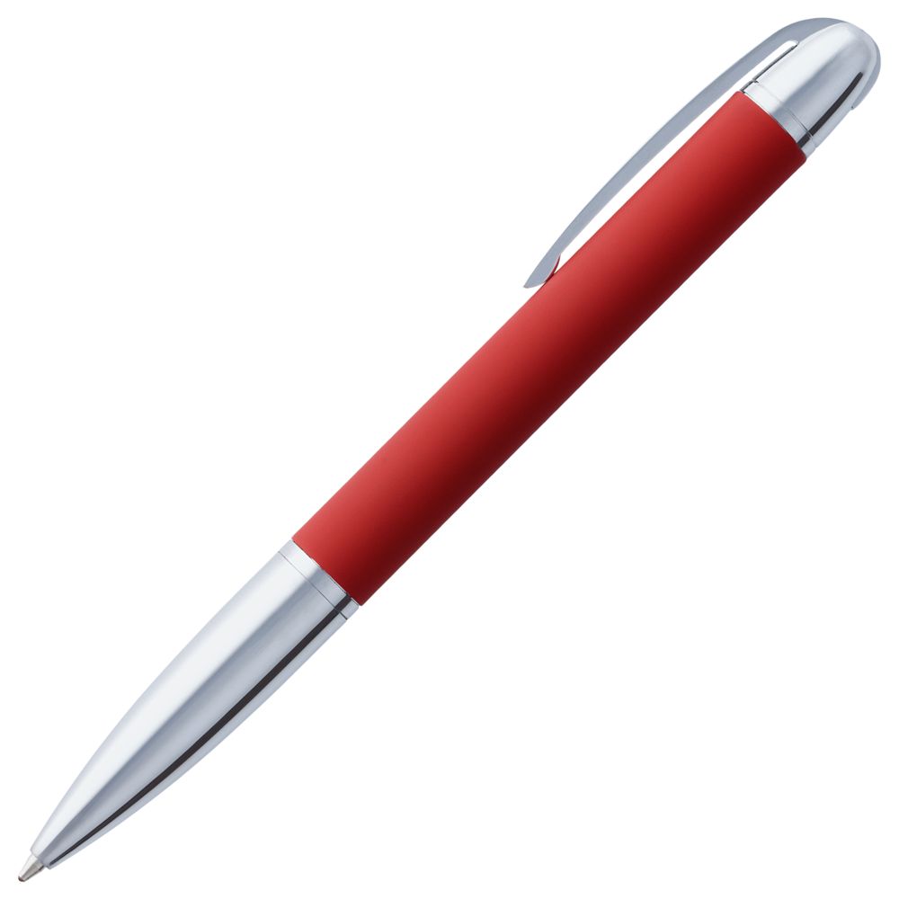 Ручка шариковая Arc Soft Touch, красная с нанесением логотипа в Москве
