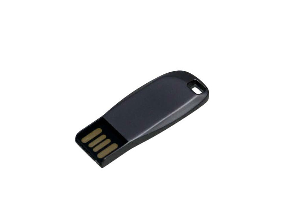 USB 2.0- флешка на 8 Гб компактная с мини чипом и овальным отверстием заказать под нанесение логотипа