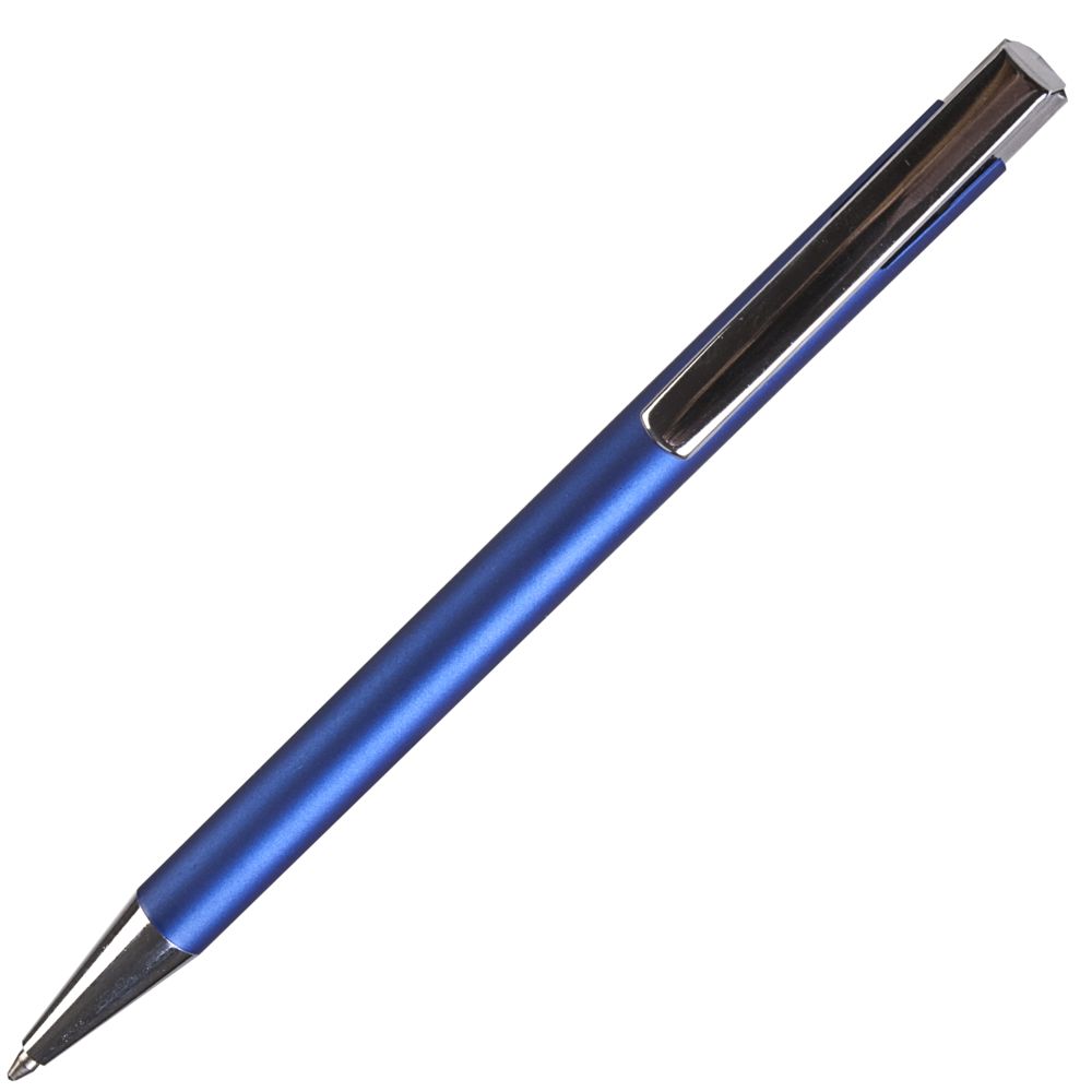 Ручка шариковая Stork, синяя с нанесением логотипа в Москве