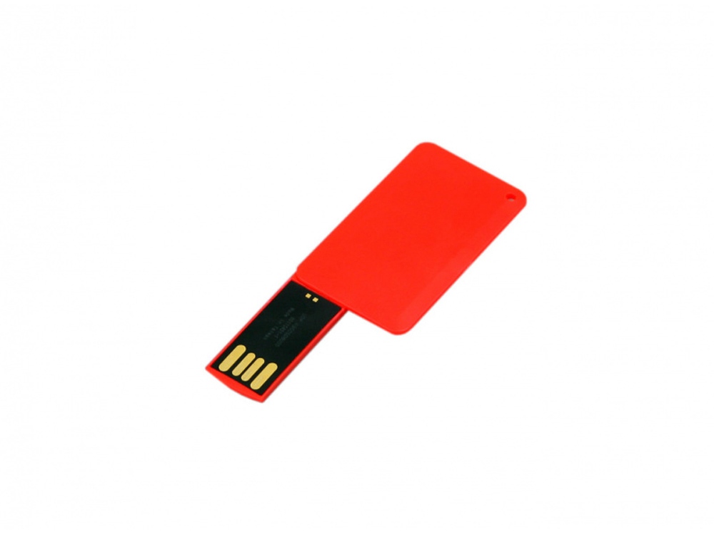 USB 2.0- флешка на 64 Гб в виде пластиковой карточки заказать под нанесение логотипа