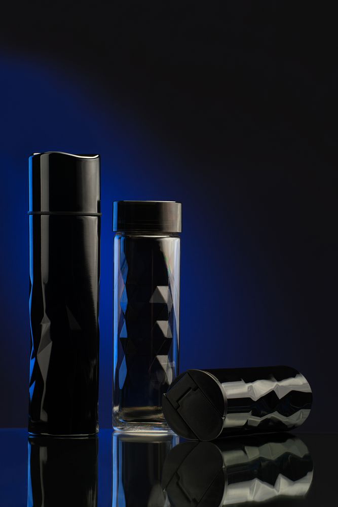 Термос Gems Black Morion, черный морион на заказ с логотипом компании