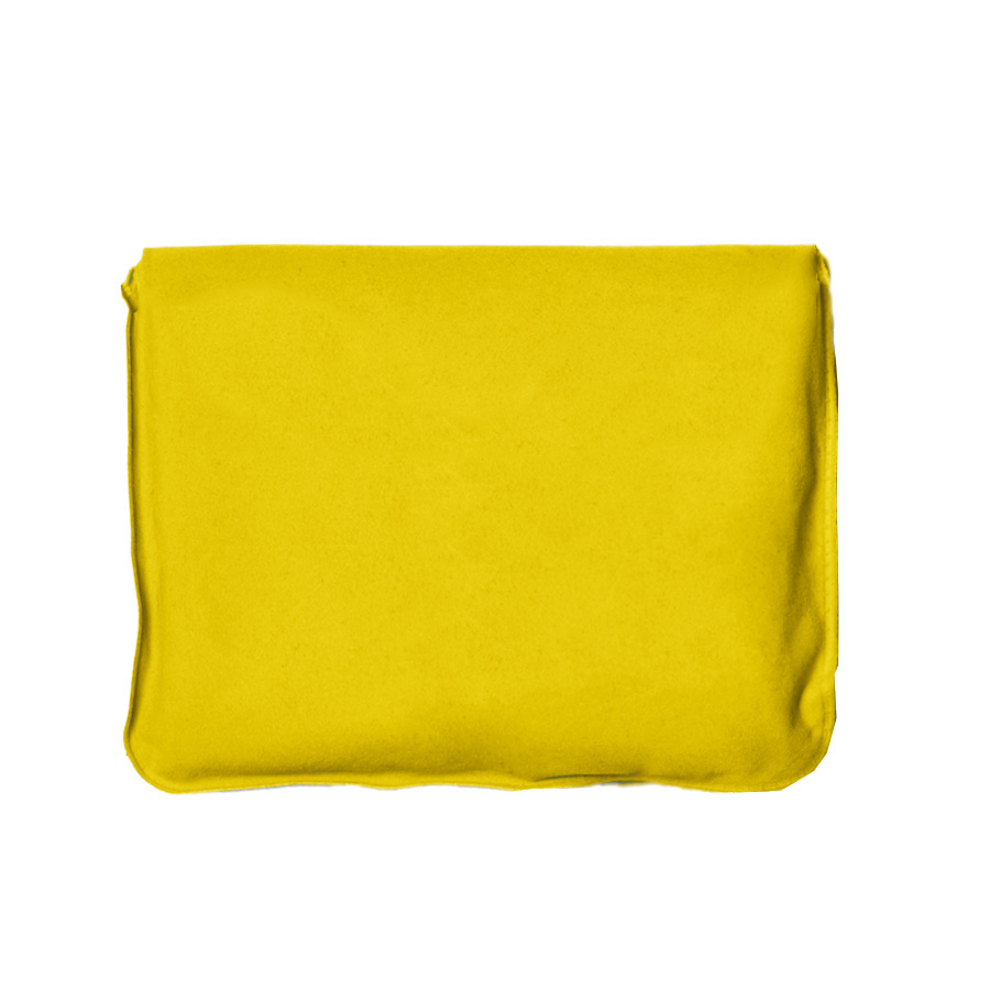 Подушка ROAD  надувная дорожная в футляре; желтый; 43,5х27,5 см; твил; шелкография на заказ с логотипом компании