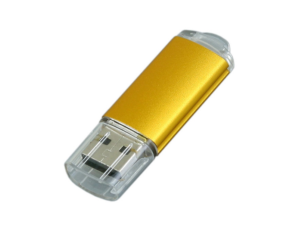 USB 2.0- флешка на 16 Гб с прозрачным колпачком с нанесением логотипа в Москве