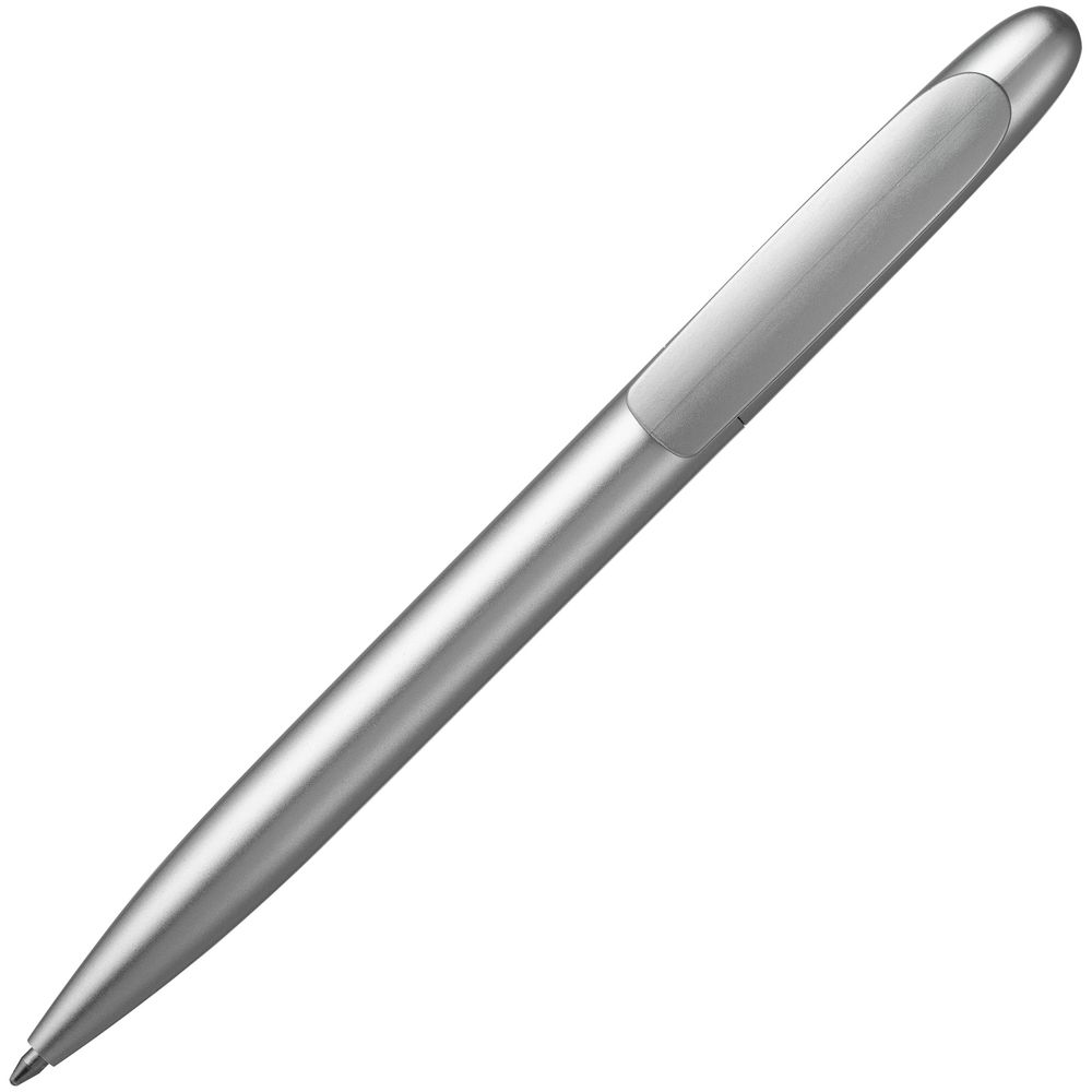 Ручка шариковая Moor Silver, серебристый металлик с нанесением логотипа в Москве