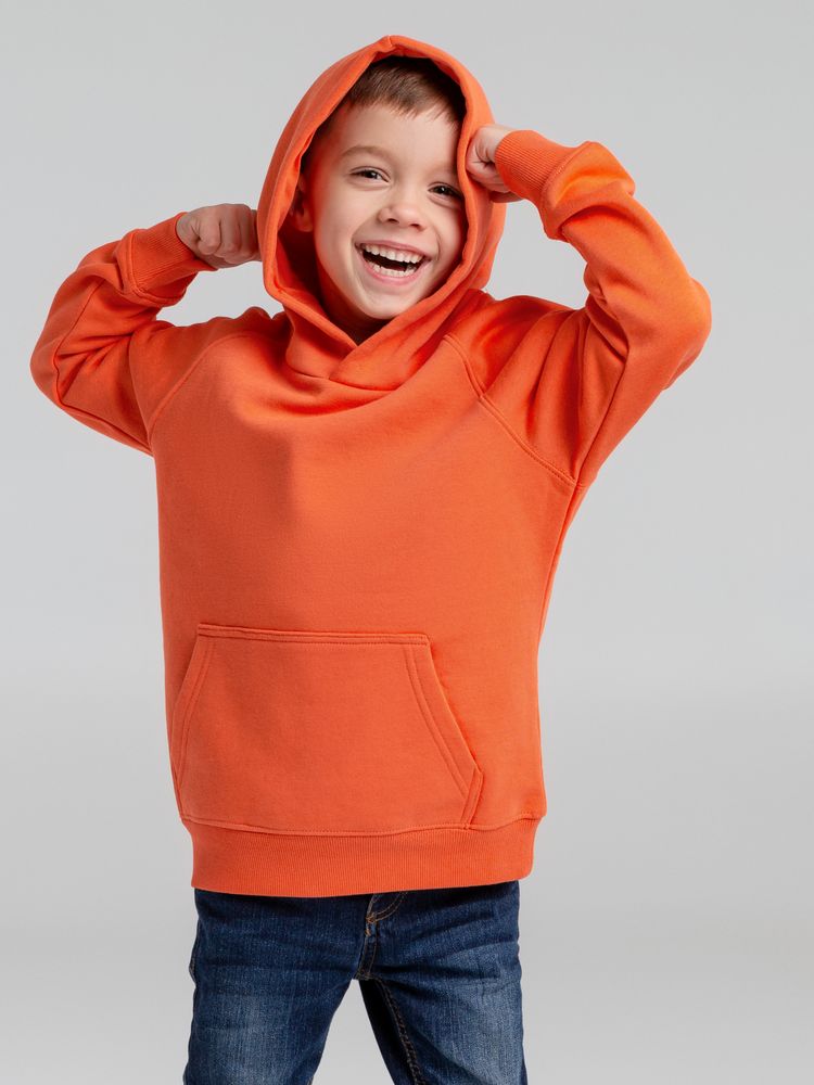 Толстовка детская Stellar Kids, оранжевая, на рост 96-104 см (4 года) с нанесением логотипа в Москве
