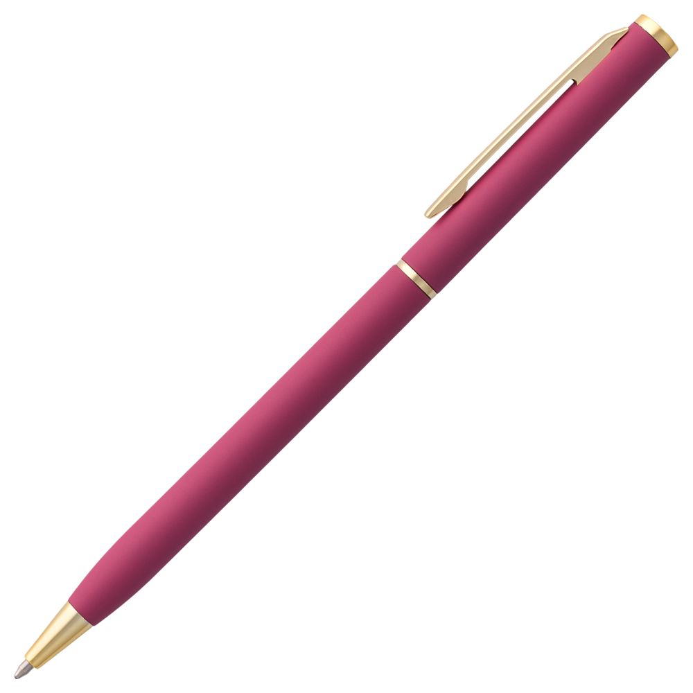 Ручка шариковая Hotel Gold, ver.2, матовая розовая на заказ с логотипом компании