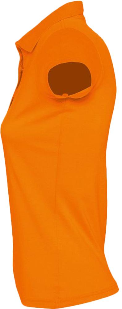 Рубашка поло женская Prescott women 170 оранжевая, размер S на заказ с логотипом компании