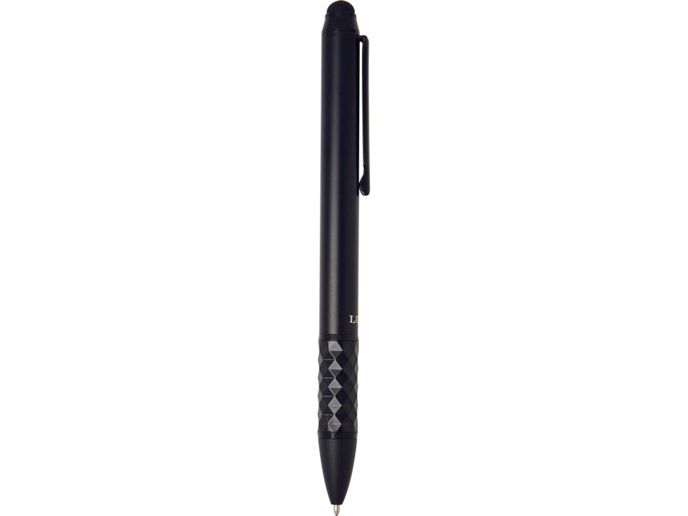 Ручка-стилус металлическая шариковая «Tactical Dark» на заказ с логотипом компании